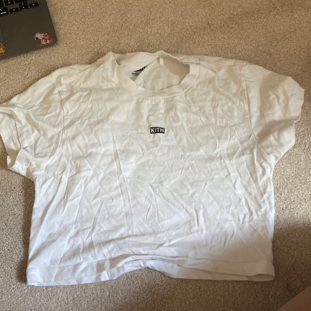 kith white crop top
